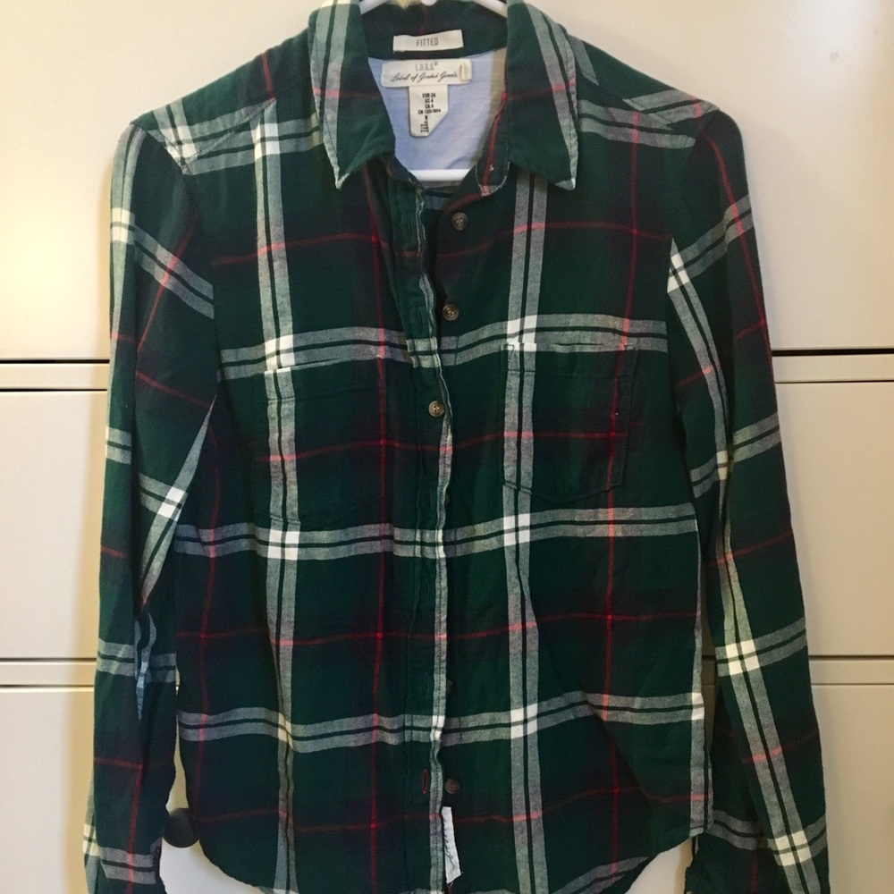 H&M plaid long sleeve shirt - size 4
